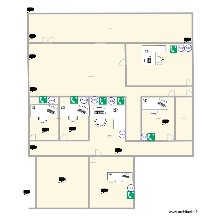 MELONG. Plan de 9 pièces et 481 m2