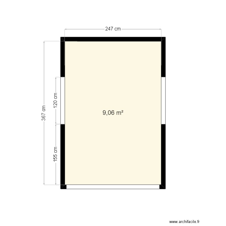 semi remorque nouvelle. Plan de 1 pièce et 9 m2