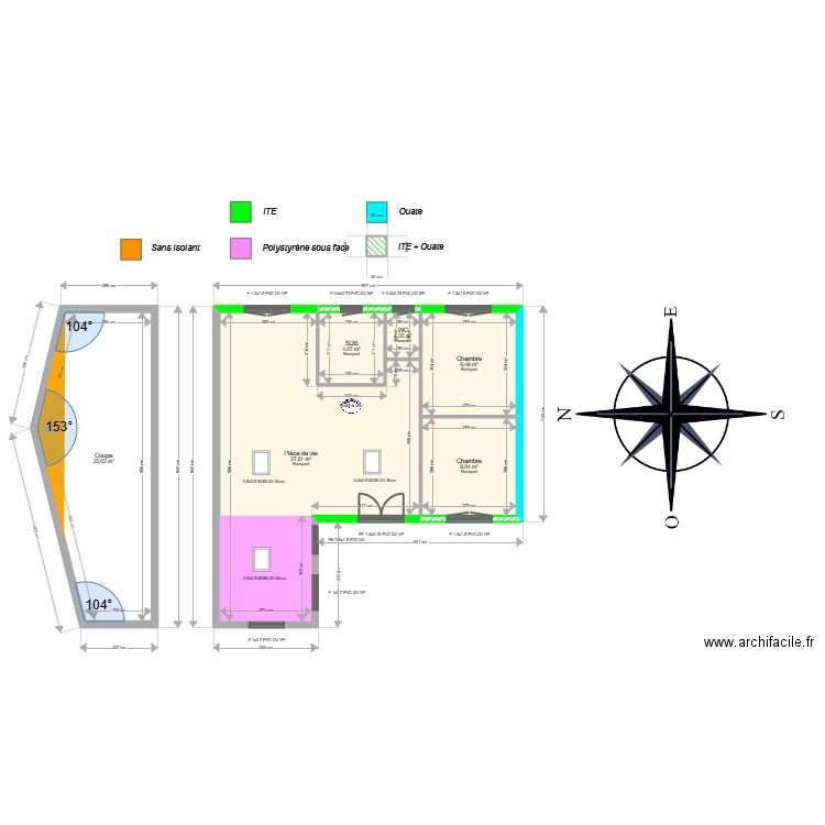 ML24018477 . Plan de 7 pièces et 85 m2