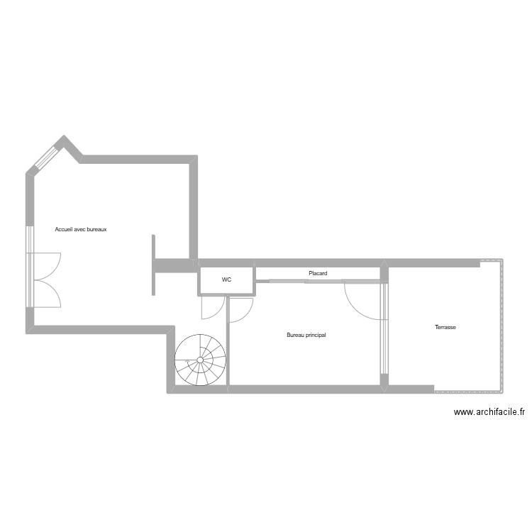 Joint non meublé. Plan de 6 pièces et 69 m2