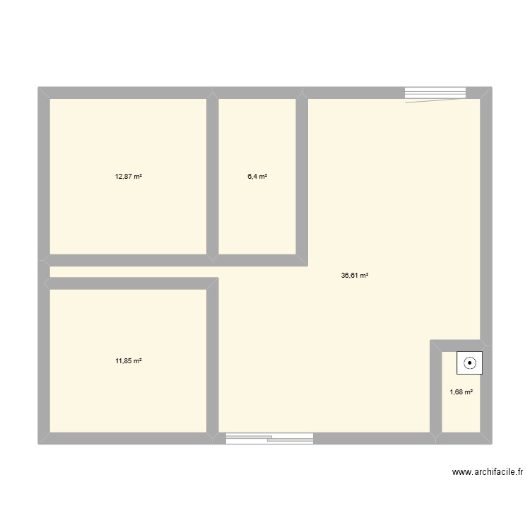 maison. Plan de 5 pièces et 69 m2