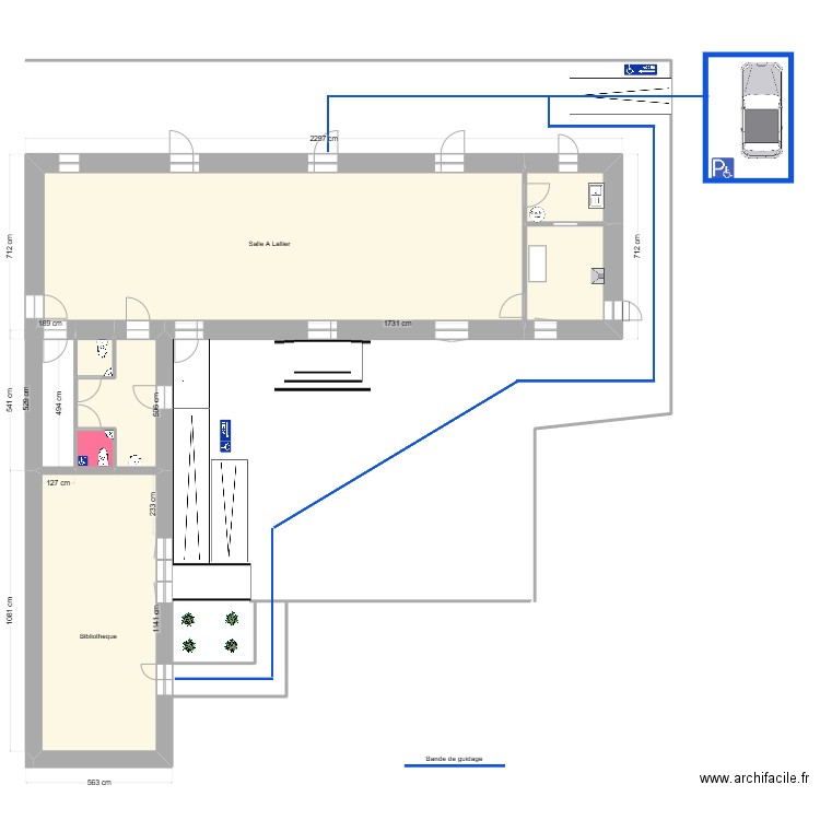 Salle A Lallier . Plan de 7 pièces et 184 m2