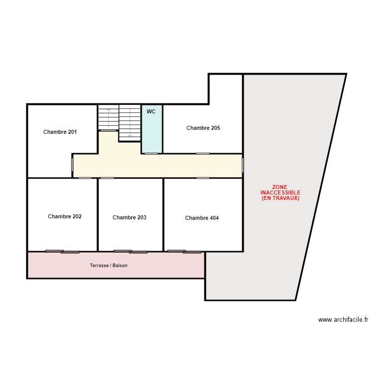 LES DOLOMITES N+2. Plan de 9 pièces et 77 m2