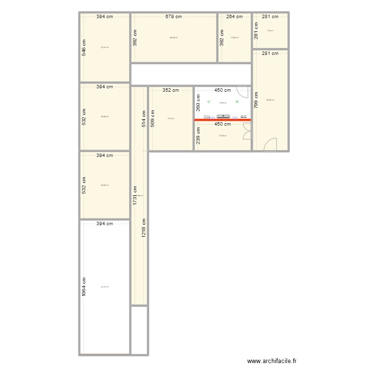 SISTEC. Plan de 12 pièces et 236 m2