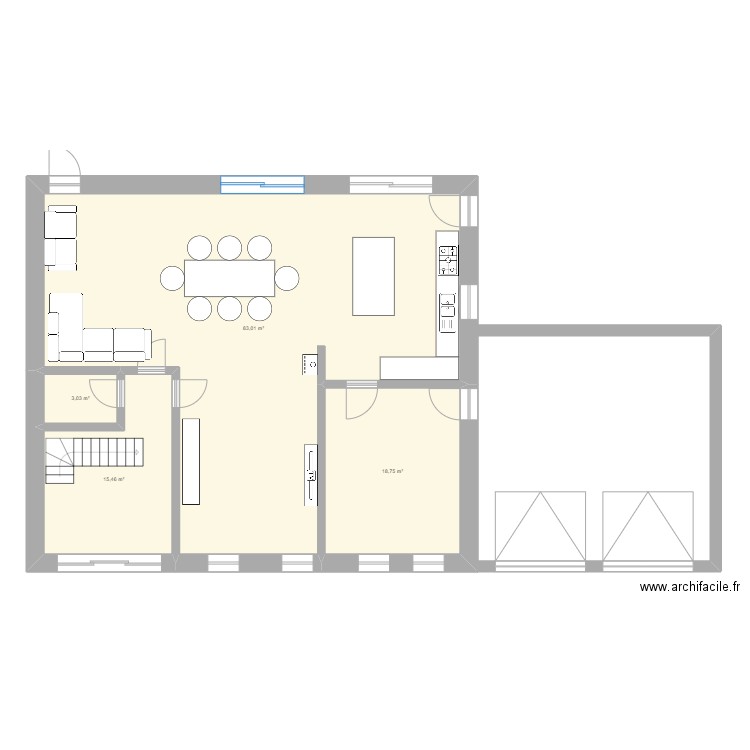 Plan3. Plan de 4 pièces et 120 m2