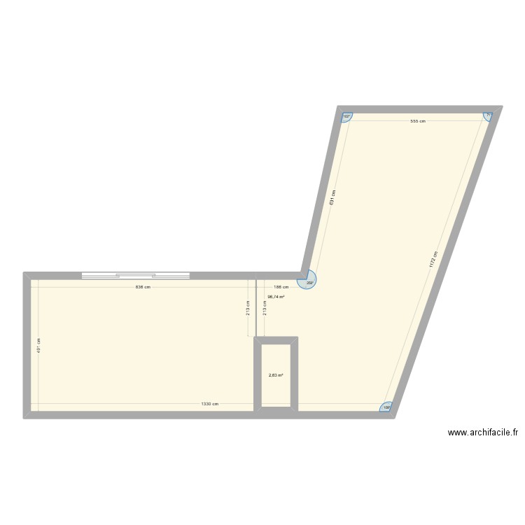 WAGNER. Plan de 2 pièces et 104 m2