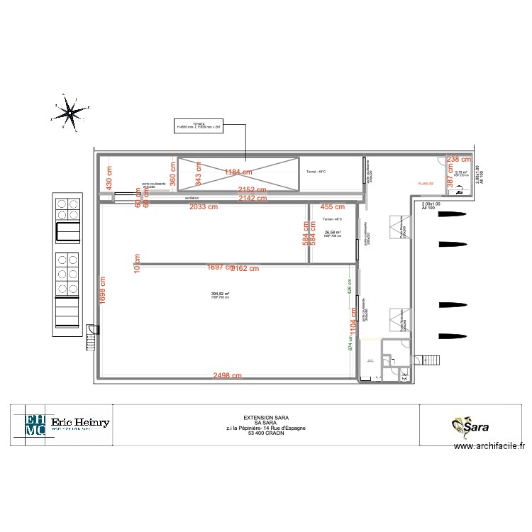 SARA V2. Plan de 9 pièces et 696 m2