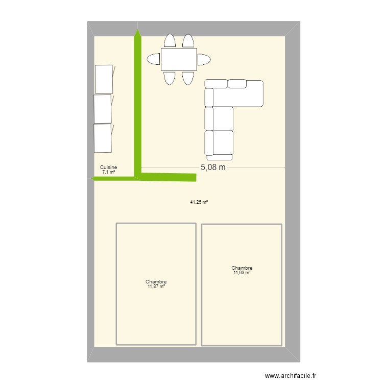 MAISON 2. Plan de 7 pièces et 168 m2