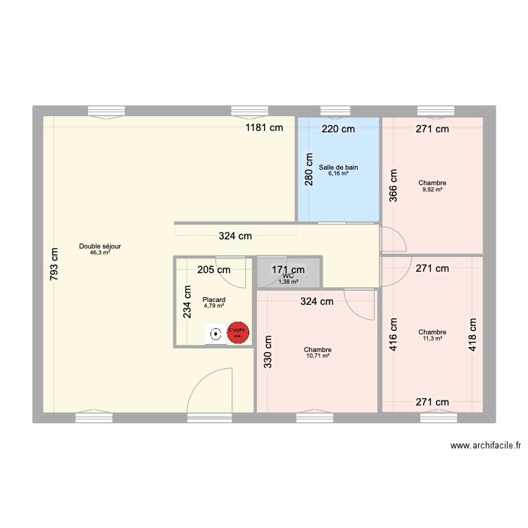 PLAN MAISON . Plan de 7 pièces et 138 m2