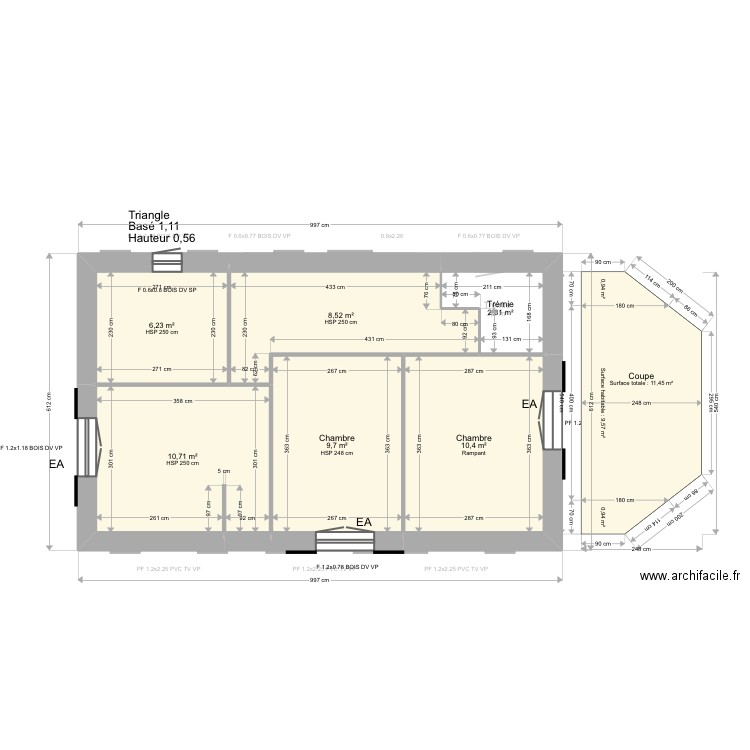 ML24014591. Plan de 10 pièces et 96 m2