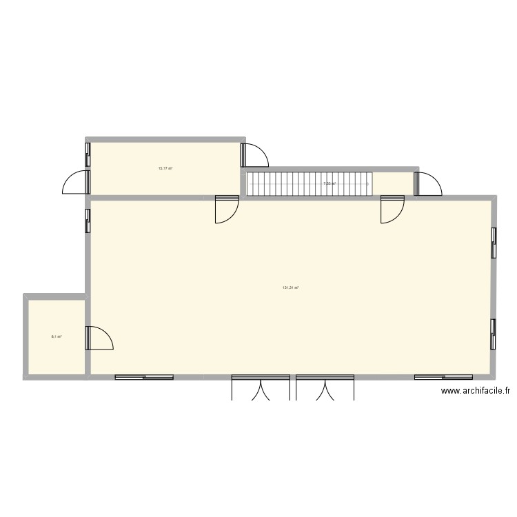 PLAN GRANDE SALLE OK. Plan de 4 pièces et 162 m2