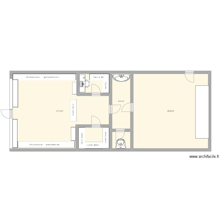 beyer. Plan de 4 pièces et 114 m2