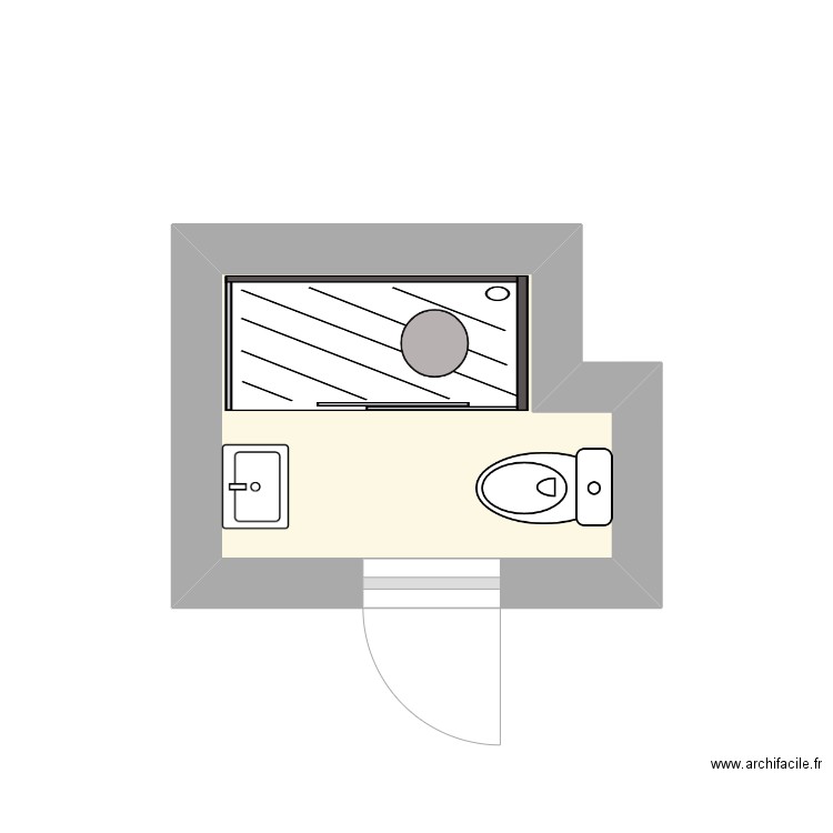 Espar. Plan de 1 pièce et 3 m2