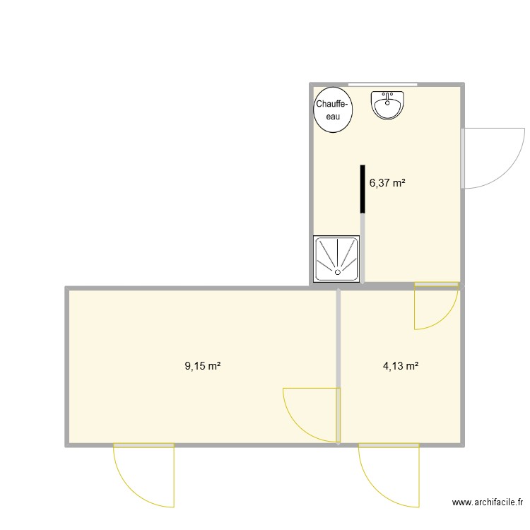 phyto Ménitré. Plan de 3 pièces et 20 m2