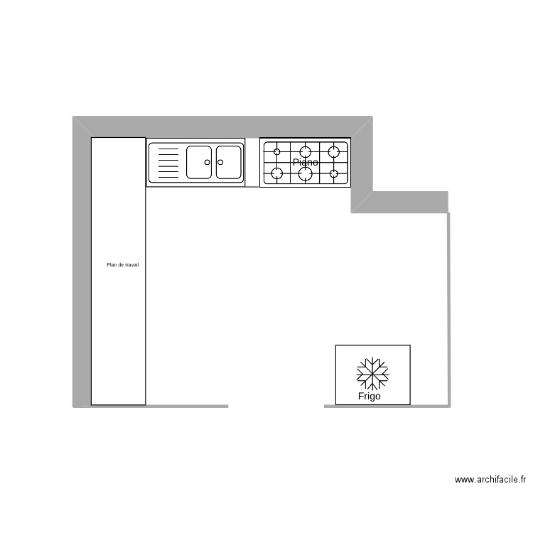 cuisine gite. Plan de 0 pièce et 0 m2