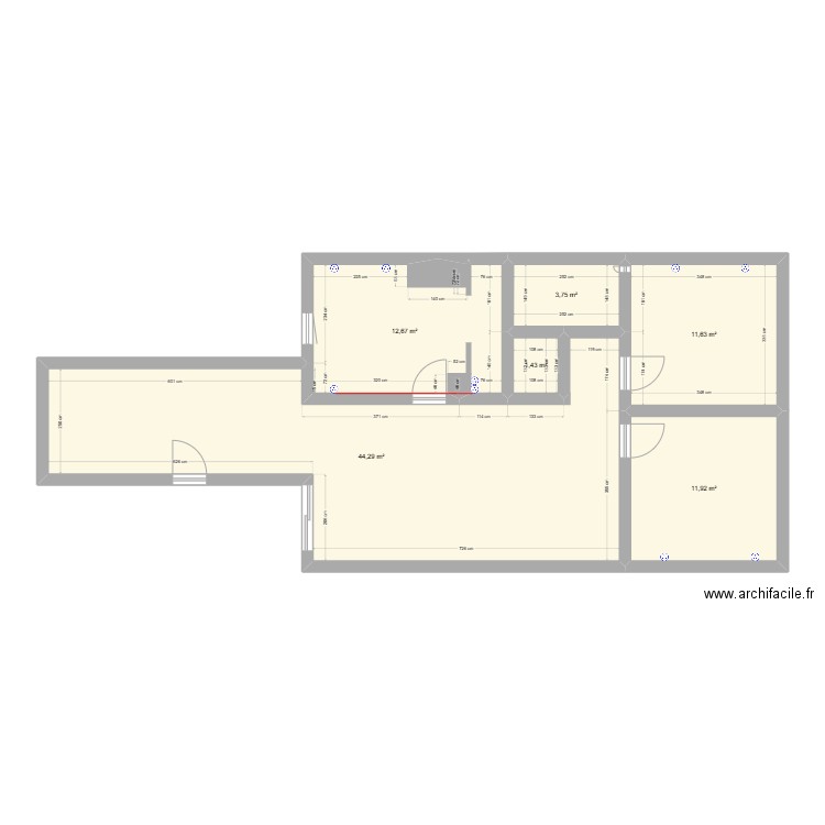 Maison Electrique. Plan de 6 pièces et 86 m2