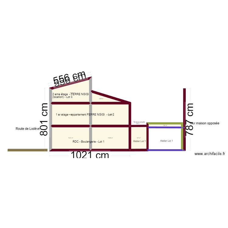 terasse montpel montpel. Plan de 8 pièces et 72 m2