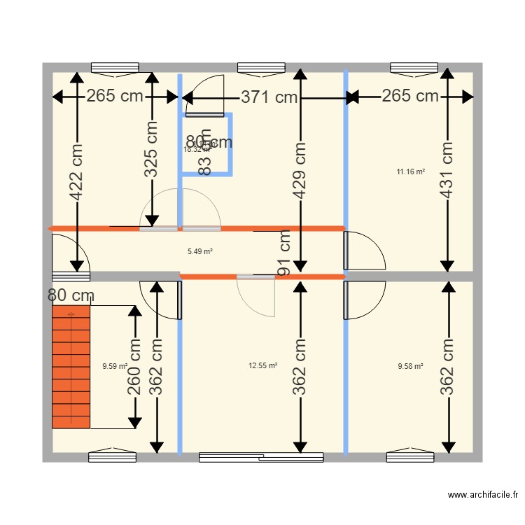 2024-10-06-MAISON DAVID SOUS SOL-ESCALIER DROIT 2. Plan de 7 pièces et 68 m2