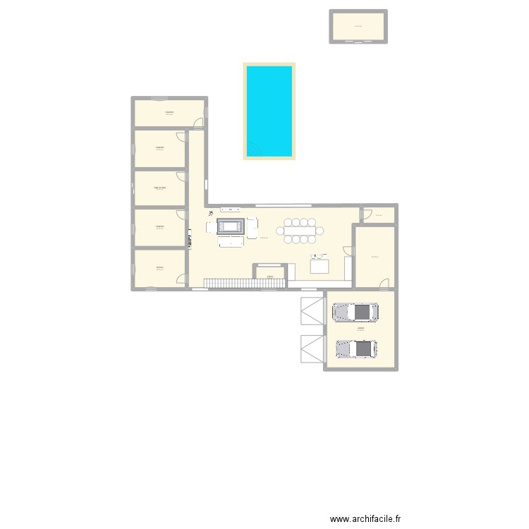 maison de fou 2. Plan de 11 pièces et 265 m2