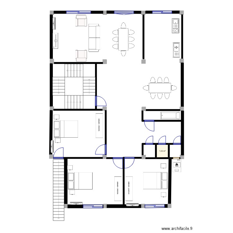 mon plan. Plan de 1 pièce et 1 m2