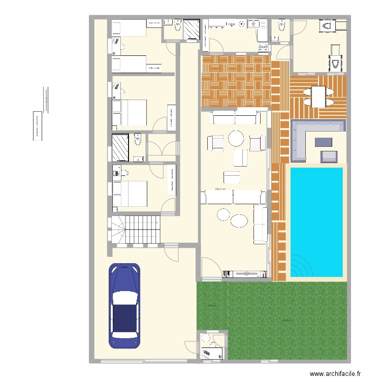 1ER Bassam 300M2. Plan de 1 pièce et 287 m2