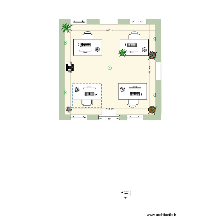 Bureau 1 . Plan de 0 pièce et 0 m2