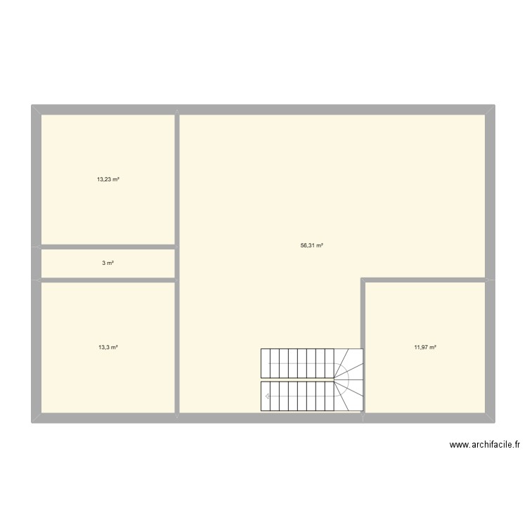 v5sm rdc. Plan de 5 pièces et 98 m2