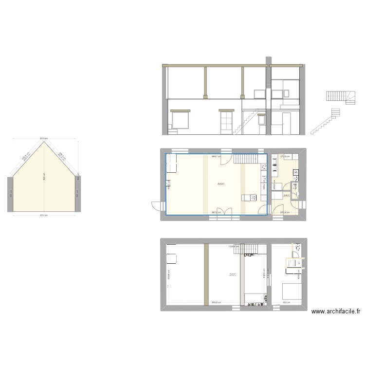 BA 02. Plan de 3 pièces et 156 m2