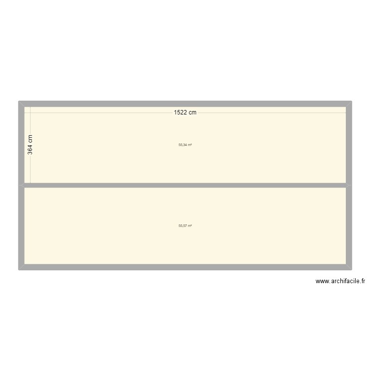 BOURGNE. Plan de 2 pièces et 111 m2