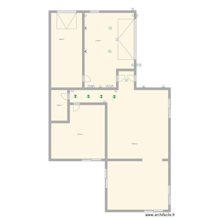 Enzo plan 1. Plan de 5 pièces et 258 m2