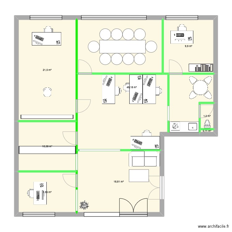 Villa Antipolis proposition Norbert 01. Plan de 8 pièces et 120 m2