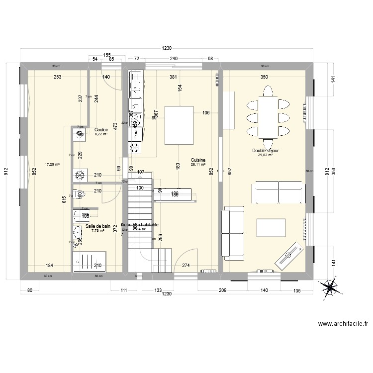 EL V02. Plan de 21 pièces et 303 m2