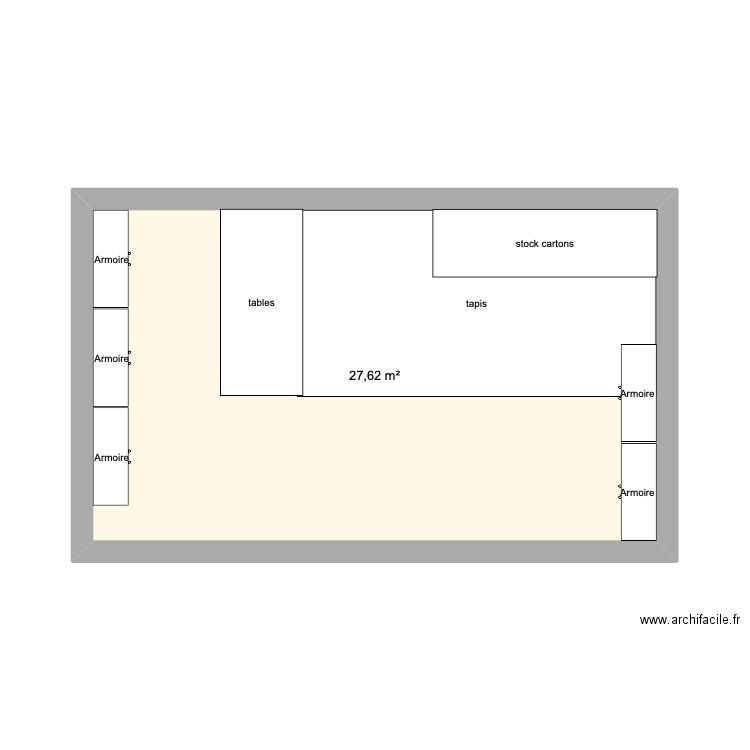 KONAMI. Plan de 1 pièce et 28 m2