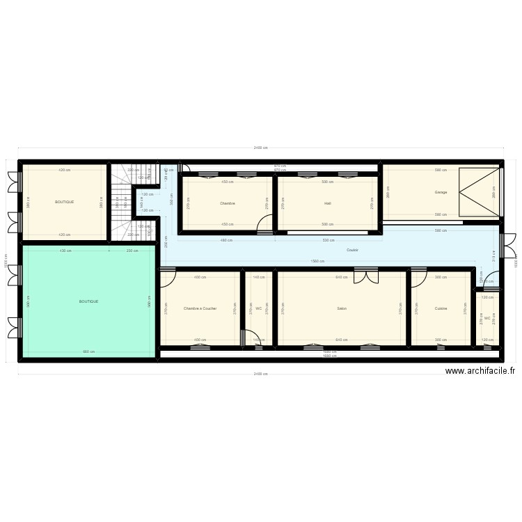 Plan de terrain 24mx10m Client 46 42 29 36. Plan de 14 pièces et 205 m2