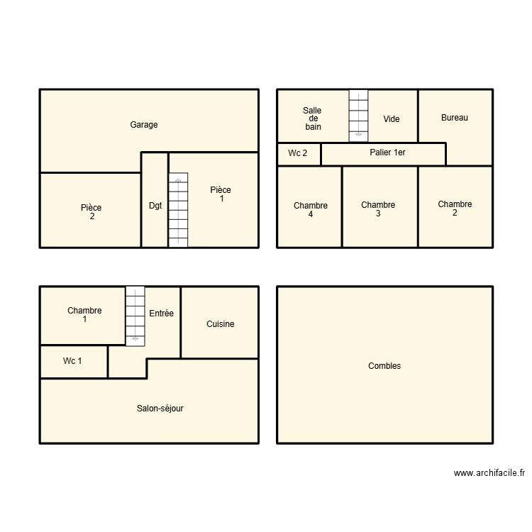 LOCTUDY LEGALL. Plan de 18 pièces et 86 m2