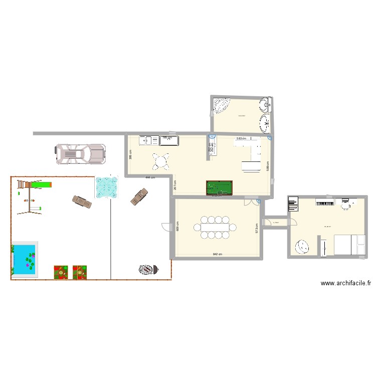 tiphany 1er maison. Plan de 4 pièces et 186 m2