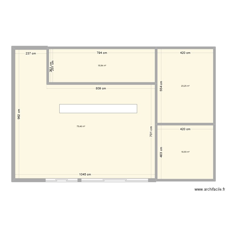 maison pugnac. Plan de 4 pièces et 140 m2