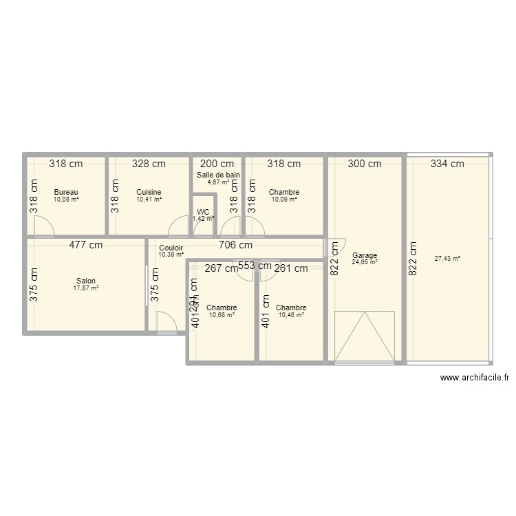 LAURENSOU. Plan de 11 pièces et 138 m2