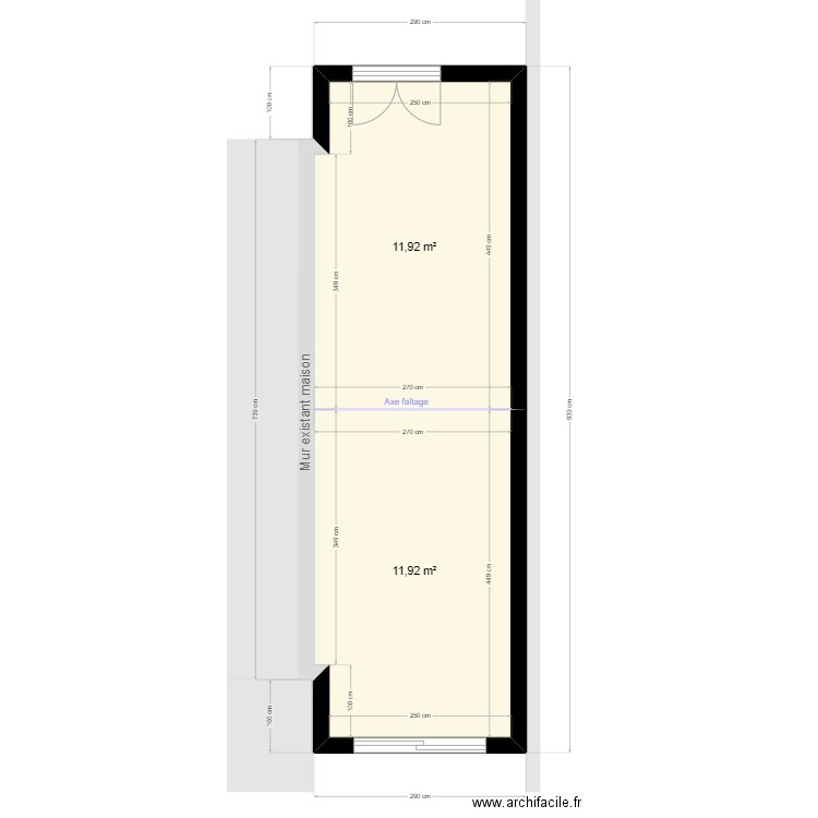 Plans garage VFacade. Plan de 11 pièces et 75 m2