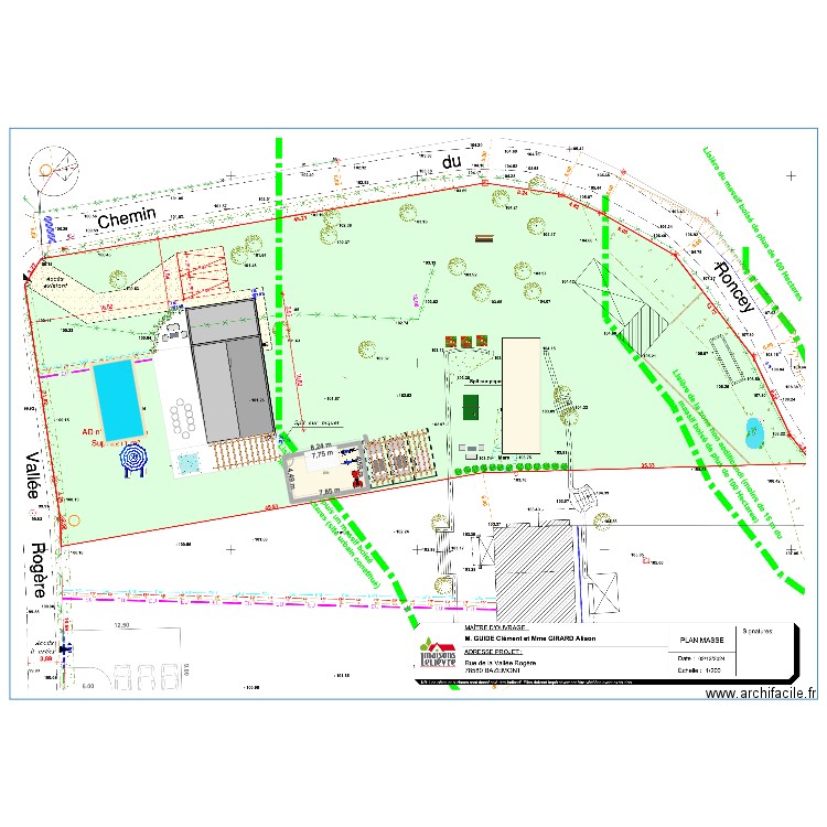 EXT. Plan de 1 pièce et 35 m2