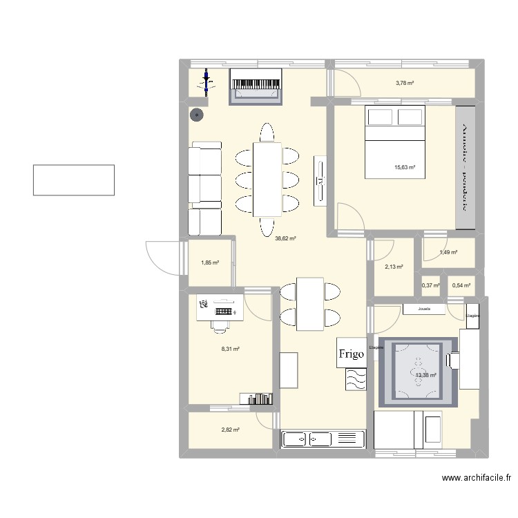 Oksu Idea 1. Plan de 11 pièces et 89 m2