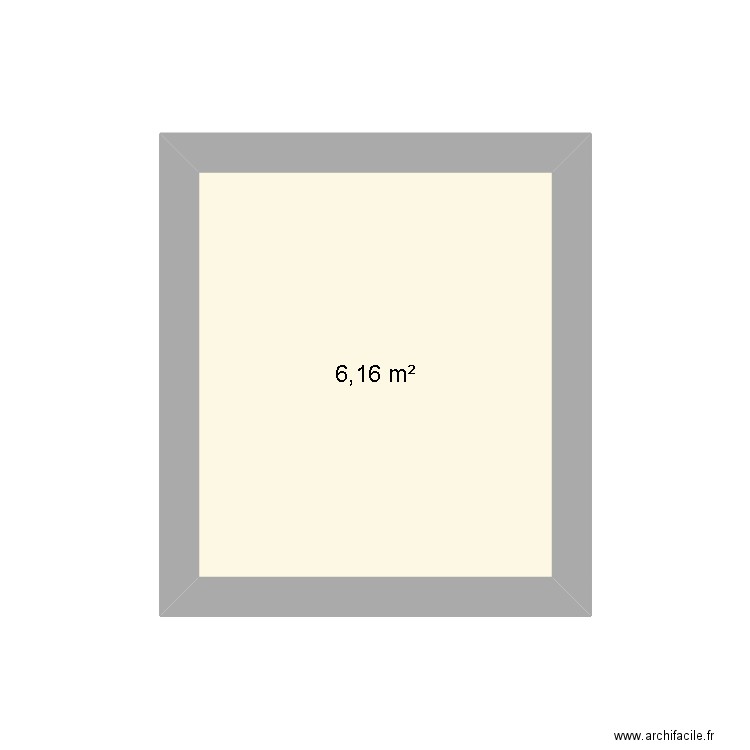 sdb. Plan de 1 pièce et 6 m2