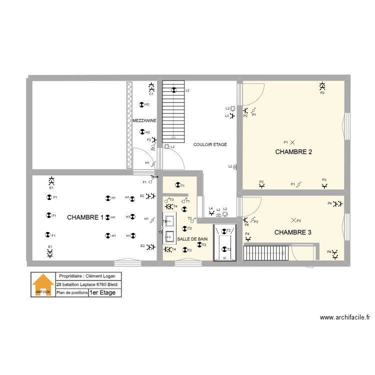 LOGAN CLEMNT . Plan de 3 pièces et 30 m2