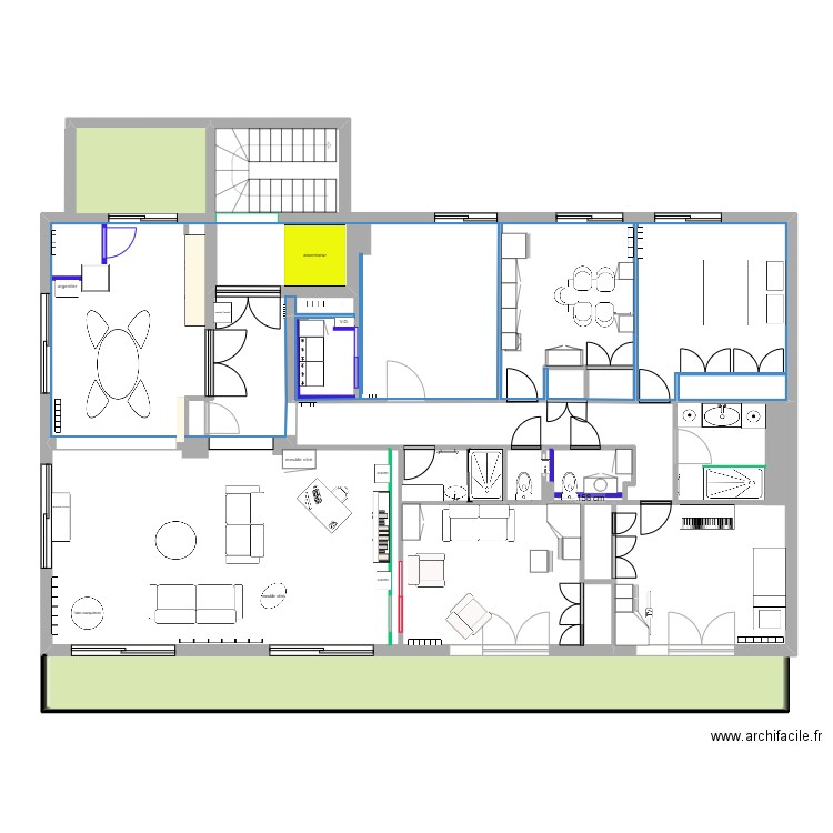 Appartement Enghien Mora variante 10 11. Plan de 5 pièces et 179 m2