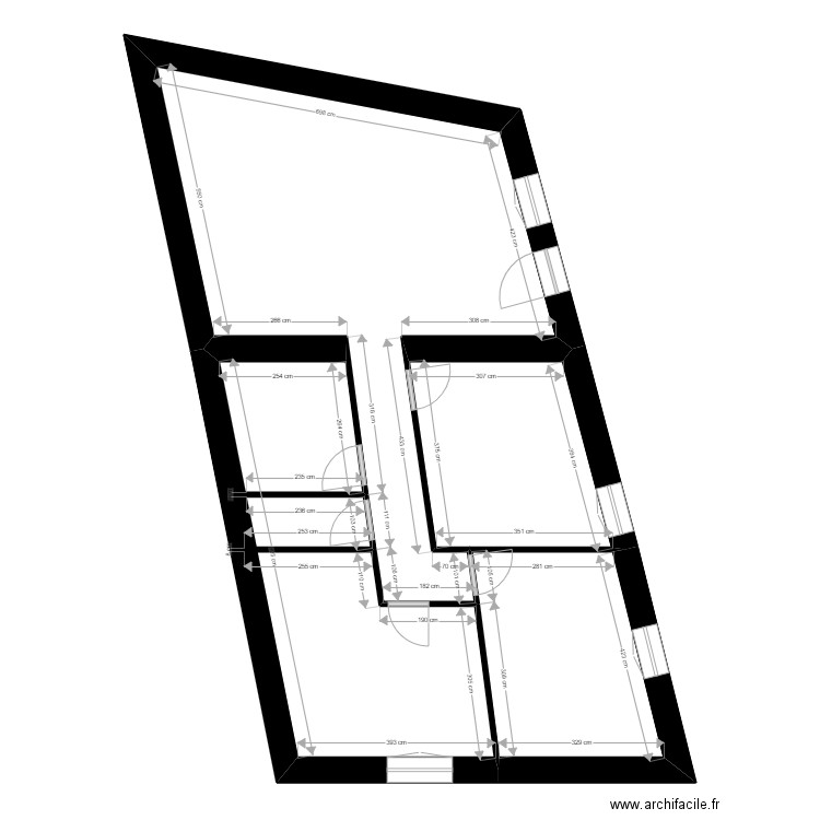 ABBATE RDC OUEST. Plan de 4 pièces et 86 m2