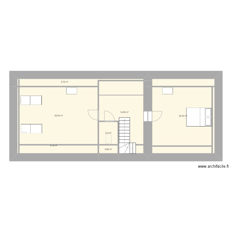 les ronzards 4. Plan de 7 pièces et 76 m2