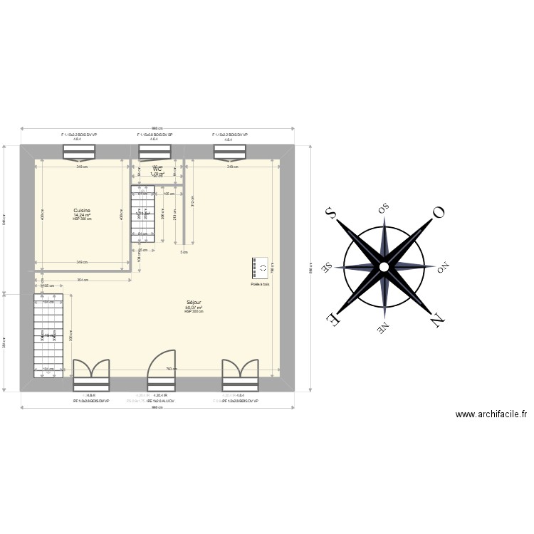 ML24016900 . Plan de 17 pièces et 228 m2