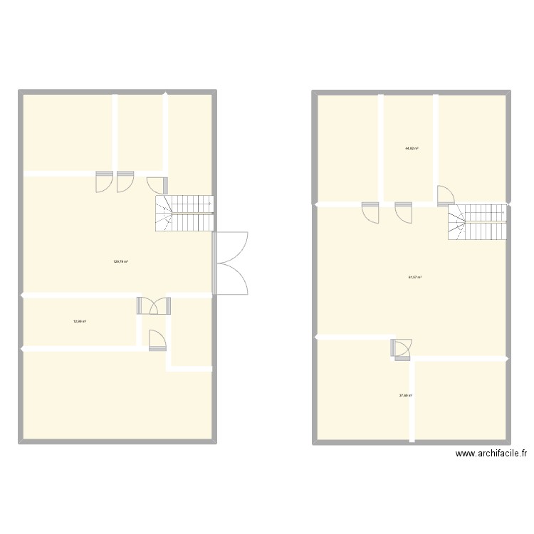 ue edourad aynard . Plan de 5 pièces et 287 m2