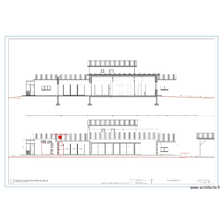 COUPE OUEST. Plan de 0 pièce et 0 m2