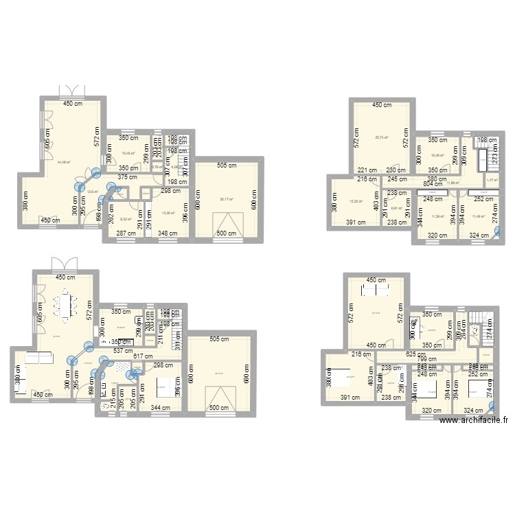 maison. Plan de 47 pièces et 466 m2